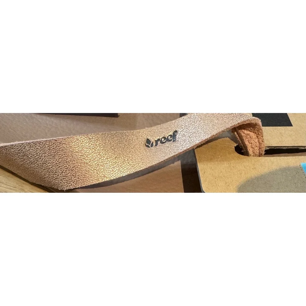 Reef Metallic Bronze Thong Sandals - Rose Gold Straps